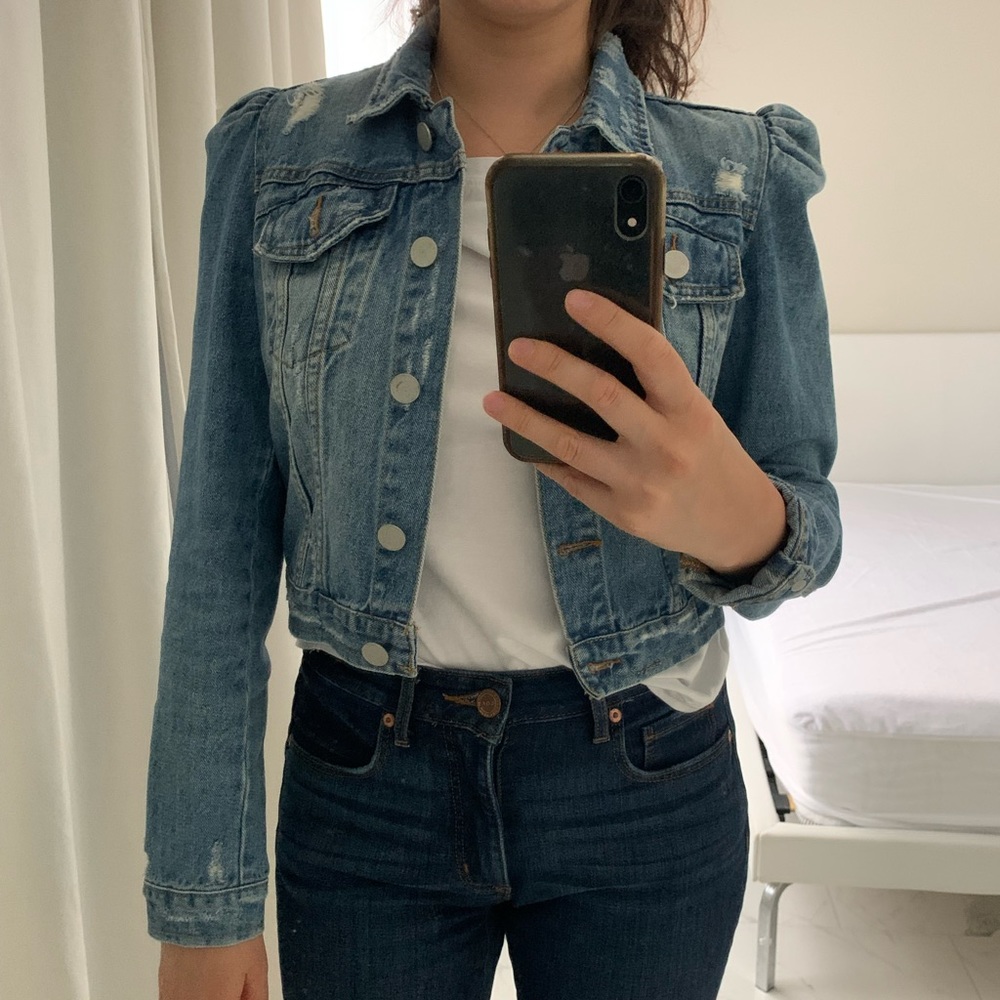 Chelsea and violet denim jacket